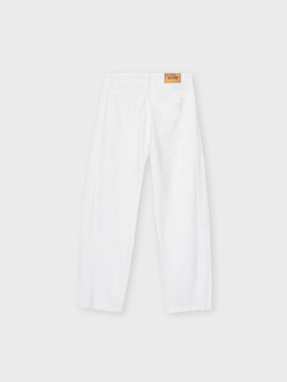 Picture of YX9402 GIRLS WHITE COTTON TWILL WITH ADJUSTABLES 4-14 YEARS